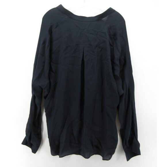 Vince Top 12 Silk Blouse Pullover Career Office Breathable Hi Low - Picture 6 of 10